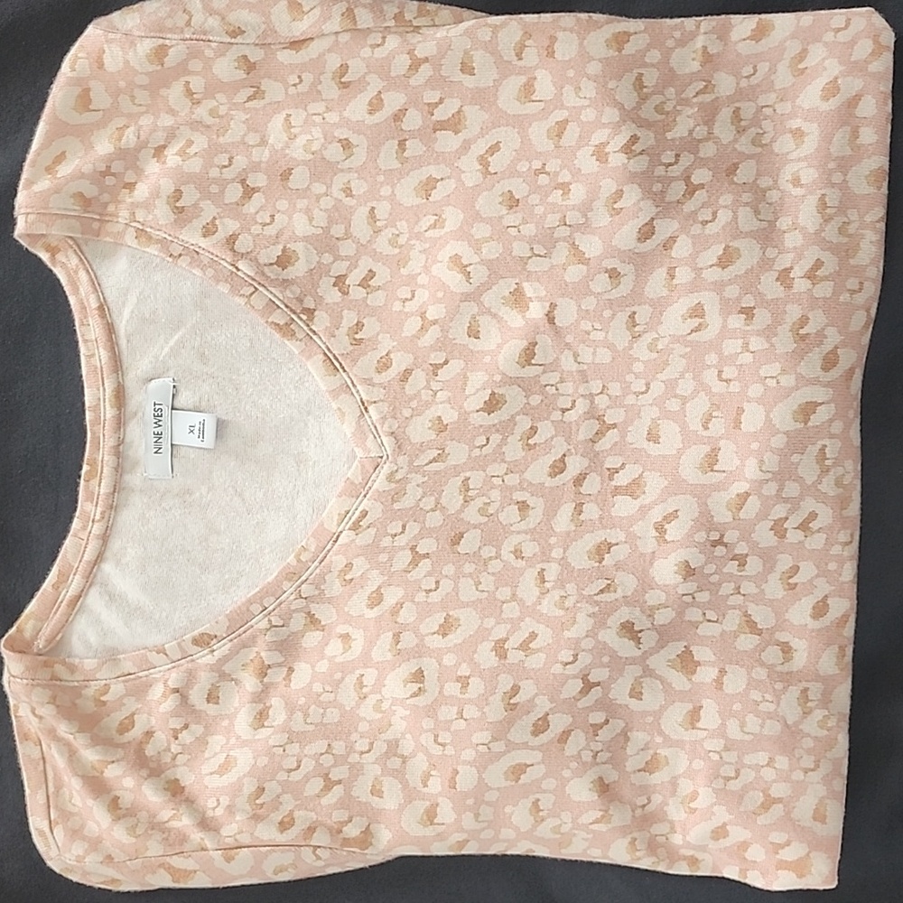 Women's Pink Leopard Print Top Tunic New